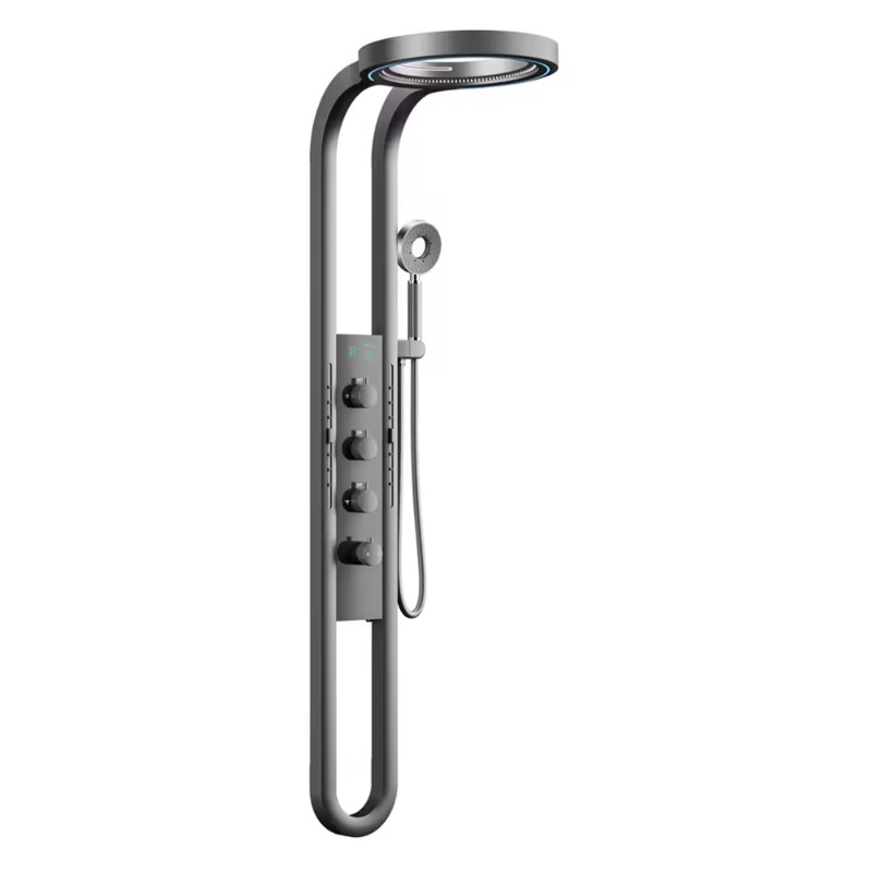 Spa & Wellness Hotel Diamond Ustroń - スマートデジタルディスプレイサーモスタットシャワーシステム壁掛けパネルLEDレインフォールウォーターフォールSPAマッサージ（バスルーム、ホテル用）