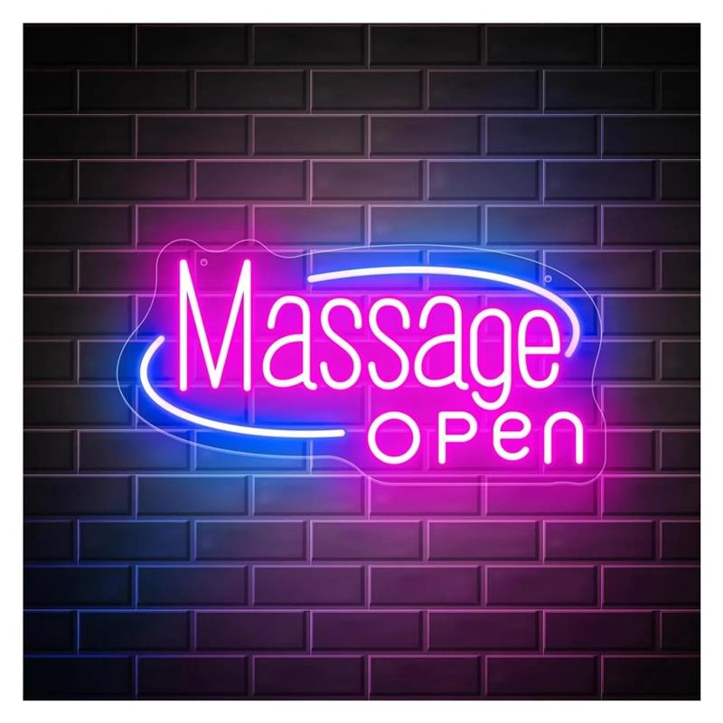 Spa Wellness Day - 「マッサージ」ネオンサイン マッサージルーム ビジネスサイン スパサロン ウェルネスセンター 壁掛け装飾ライト