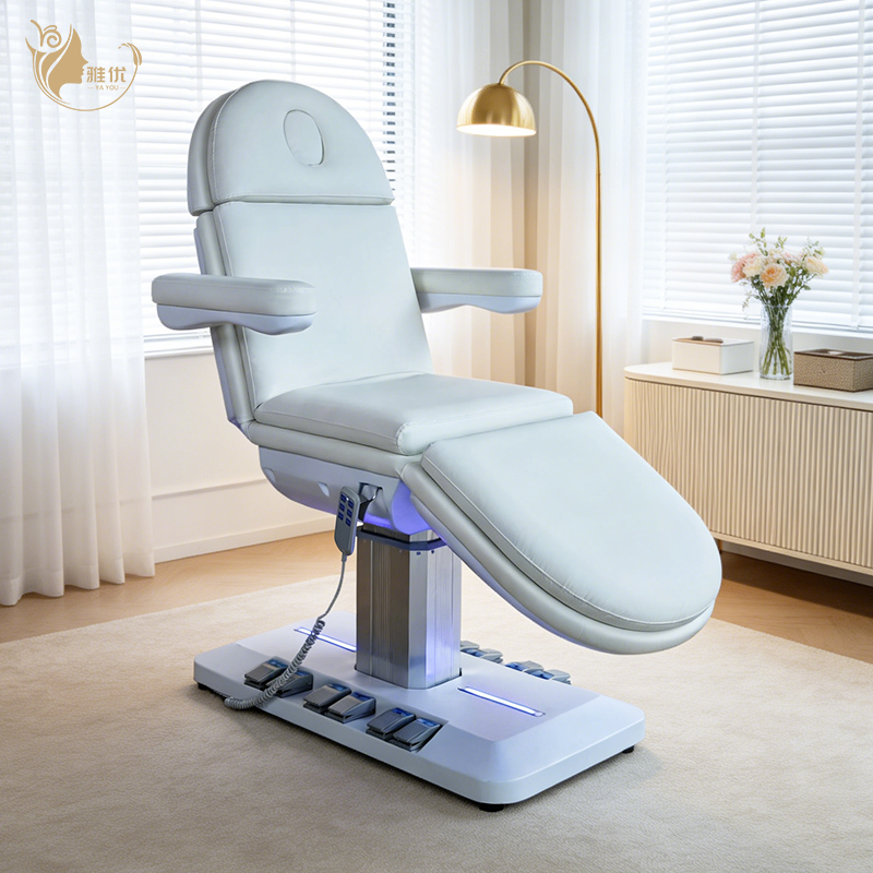Spa Wellness Beauty - 新型デザイン ヘッドスパマッサージ ビューティーベッド 自動フェイシャルベッド 高さ調節可能 温熱機能付き